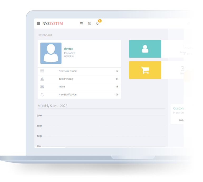 Laptop with pivot page on screen